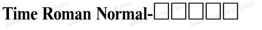 Time Roman Normal字体转换